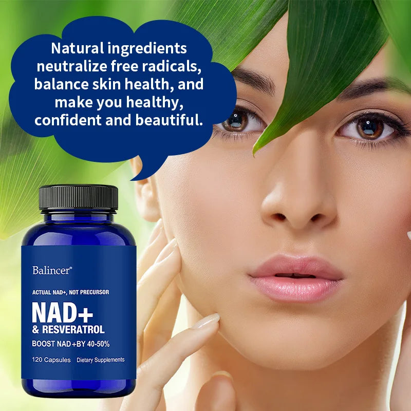 NAD+ Boost Supplement with Resveratrol & Vitamin B3