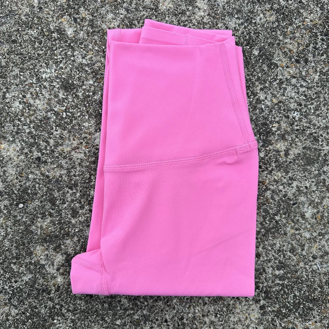 🧘 Solid Color High Waist Yoga Leggings with Back Waist Pocket