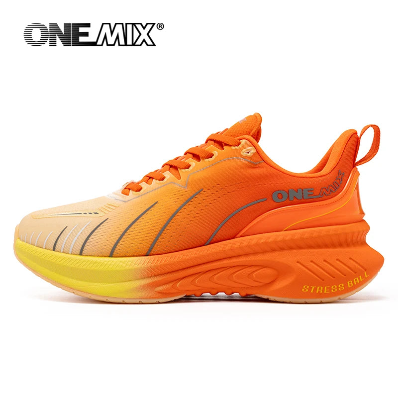 👟 ONEMIX White Road Running Shoes – Air Cushion Comfort & Performance