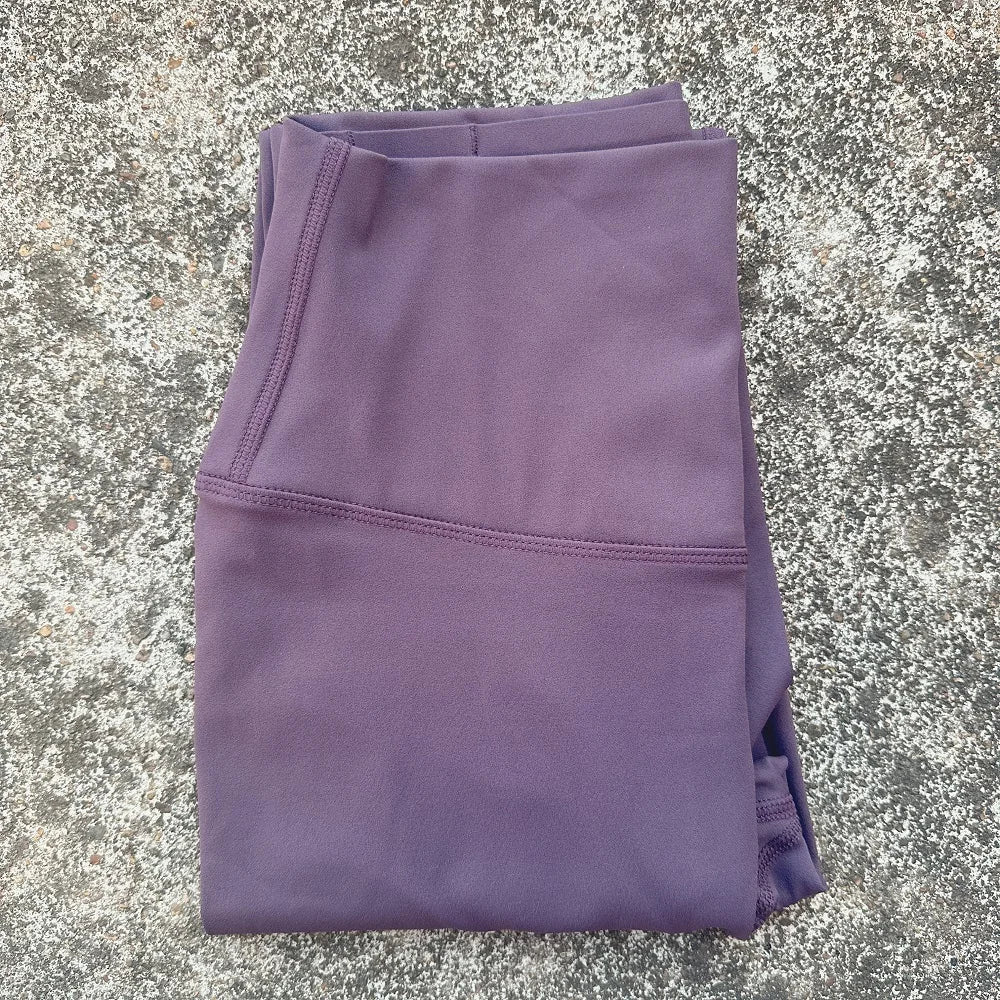 🧘 Solid Color High Waist Yoga Leggings with Back Waist Pocket