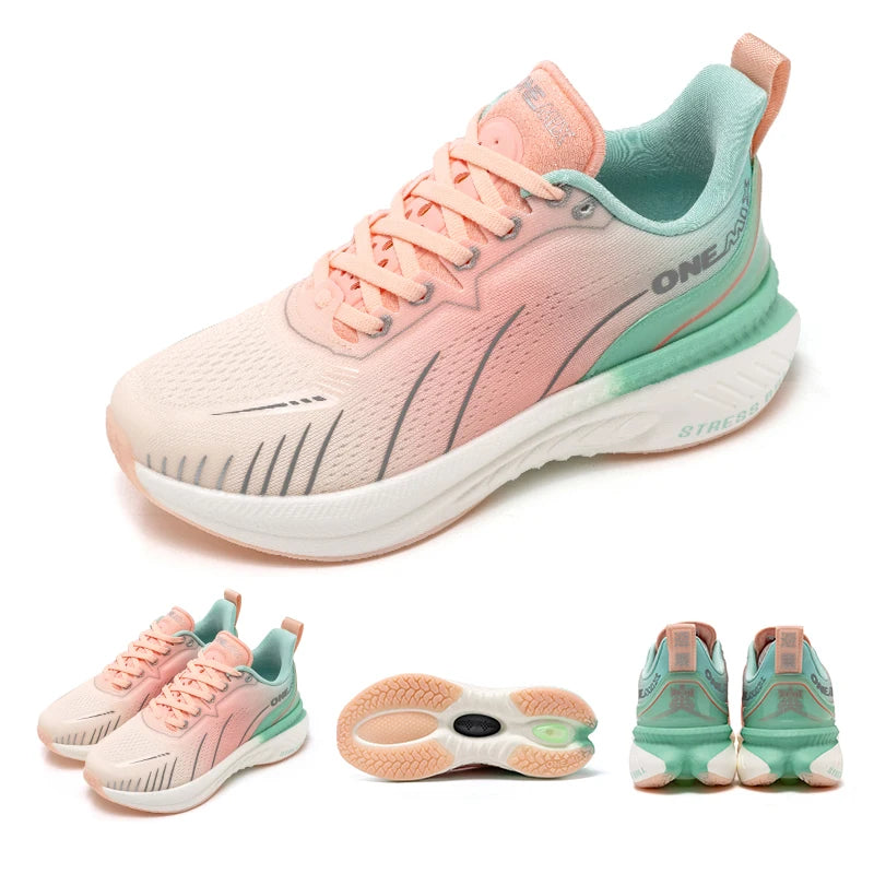 👟 ONEMIX White Road Running Shoes – Air Cushion Comfort & Performance