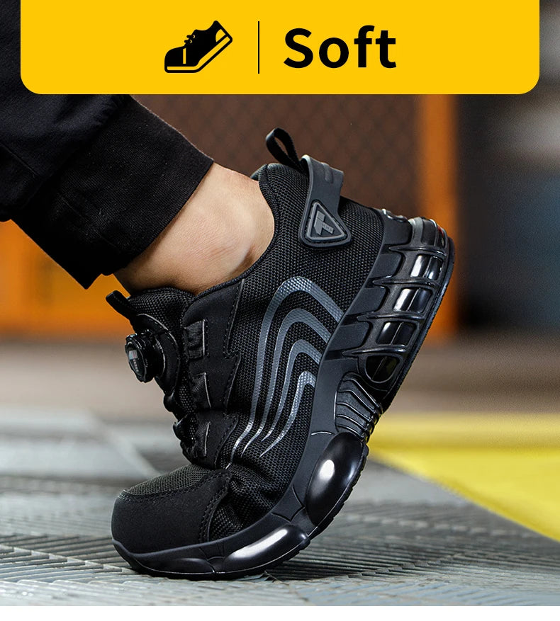 👟 Rotary Button Safety Shoes – Fashion Meets Protection