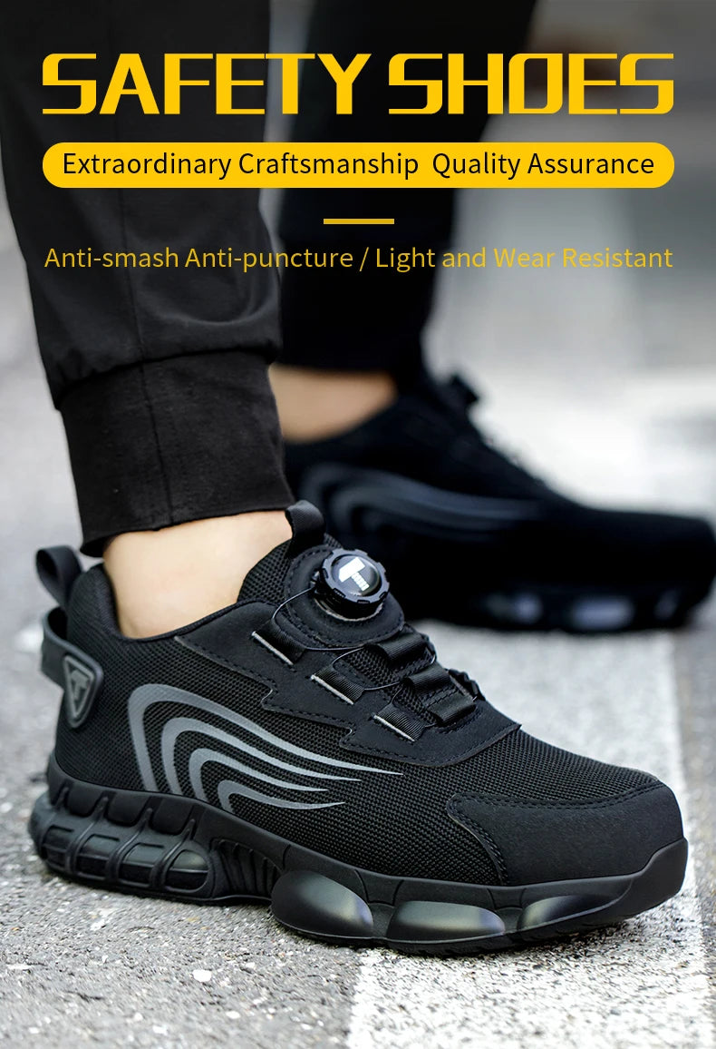 👟 Rotary Button Safety Shoes – Fashion Meets Protection