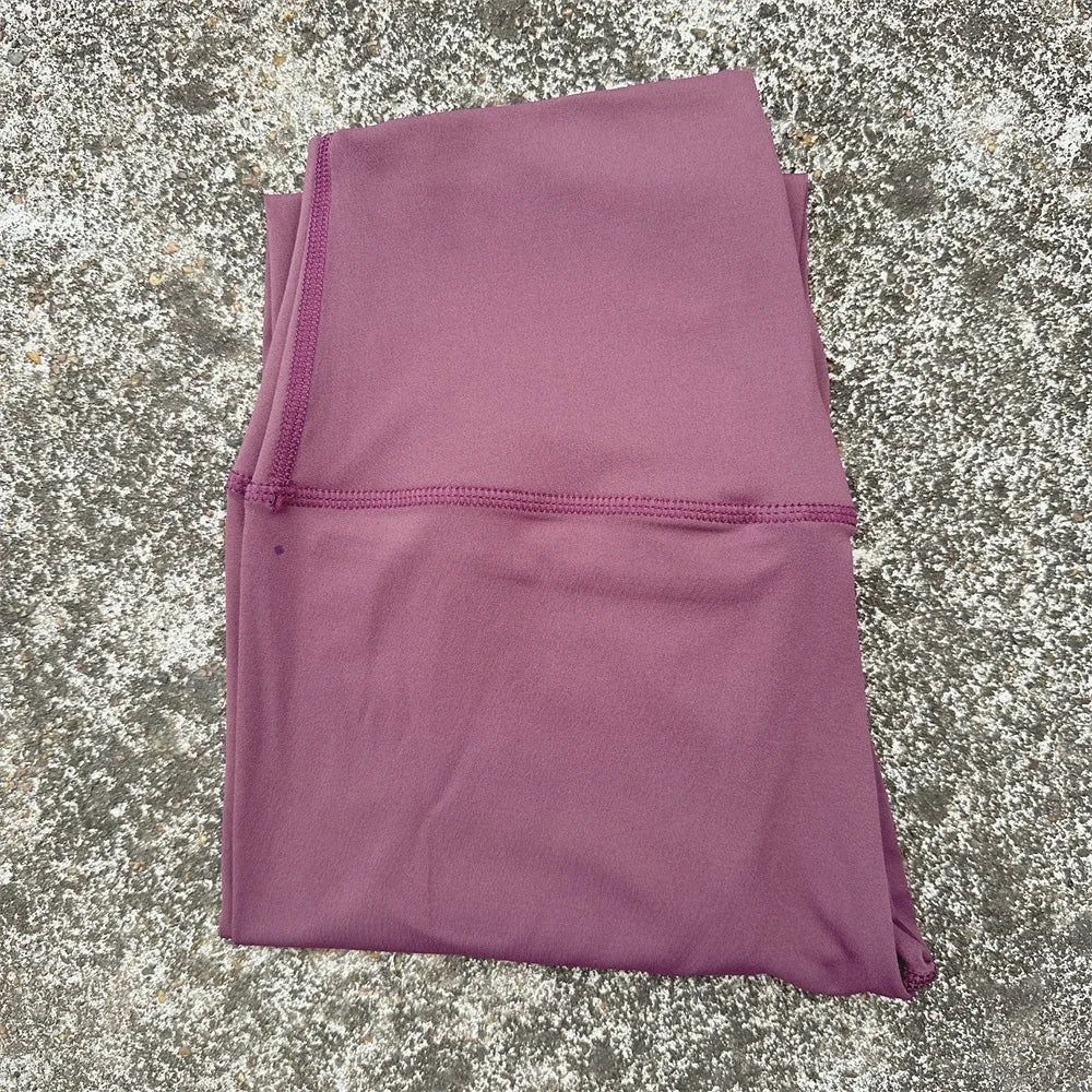 🧘 Solid Color High Waist Yoga Leggings with Back Waist Pocket