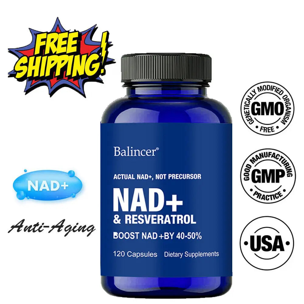 NAD+ Boost Supplement with Resveratrol & Vitamin B3