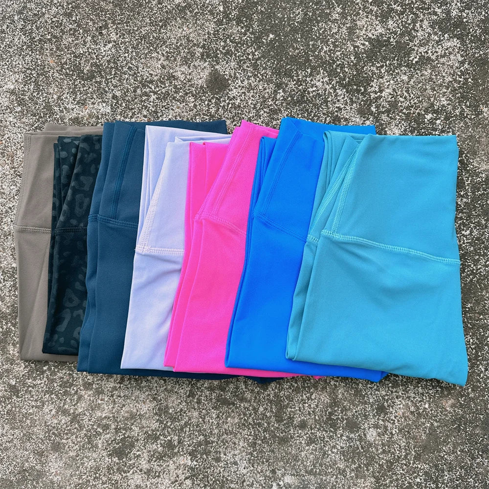 🧘 Solid Color High Waist Yoga Leggings – Buttery Soft Women’s Sport Pants