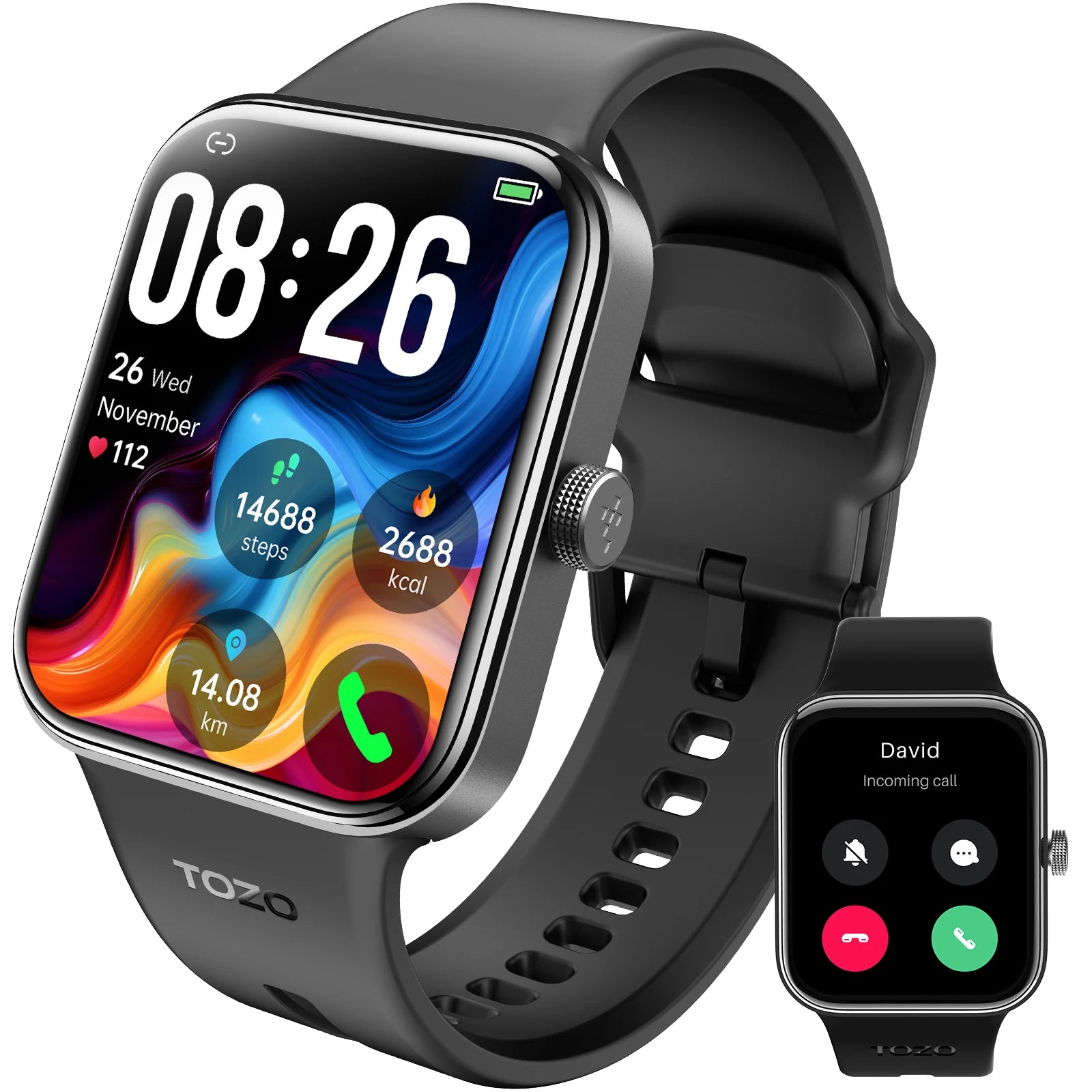 TOZO S4 AcuFit Smartwatch – 1.78" AMOLED Fitness Tracker
