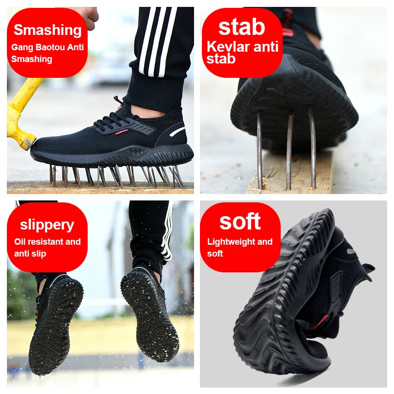 🛠️ Steel Toe Work Sneakers – Indestructible Safety & Style