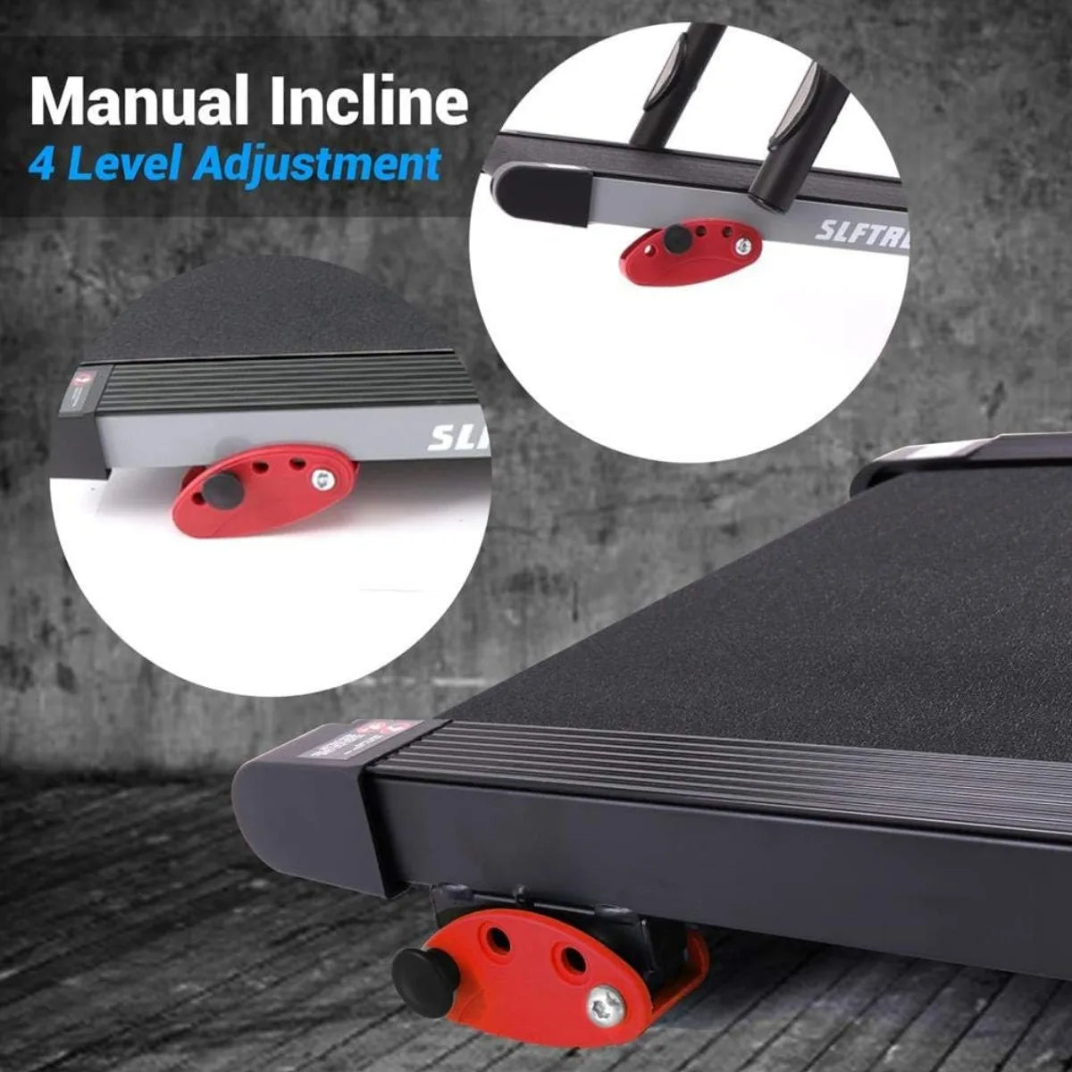 Electric Folding Smart Treadmill with Manual Incline Adjustment