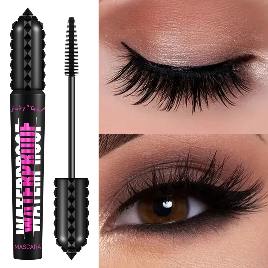 Black Waterproof Mascara – 4D Lengthening & Volumizing Effect