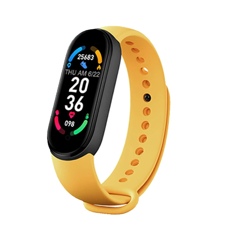 M6 Fitness Smartwatch – Heart Rate & Blood Pressure Monitor, Waterproof