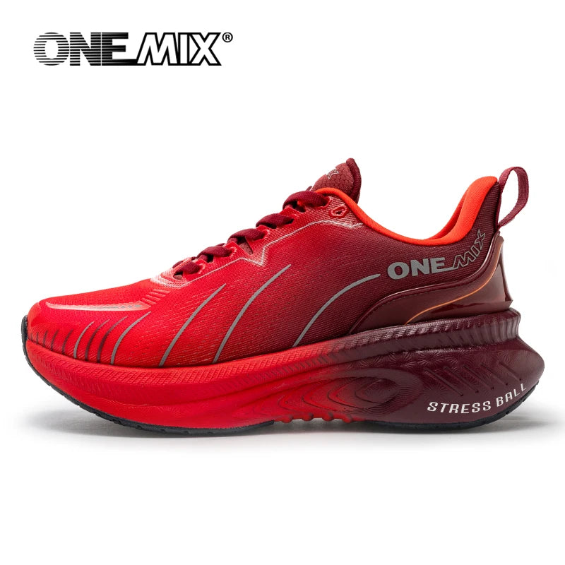 👟 ONEMIX White Road Running Shoes – Air Cushion Comfort & Performance