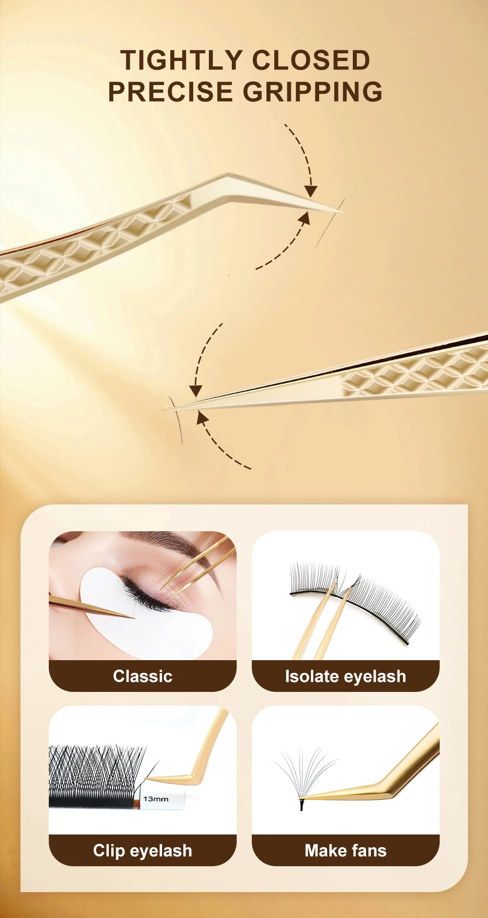 Lashtalk Precision Fiber Tip Tweezer – Diamond Grip, Flawless Lash Control