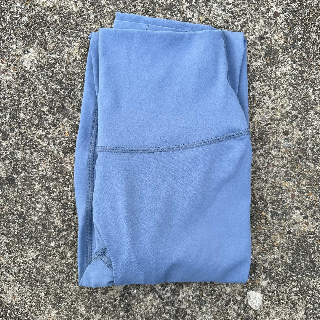 🧘 Solid Color High Waist Yoga Leggings with Back Waist Pocket