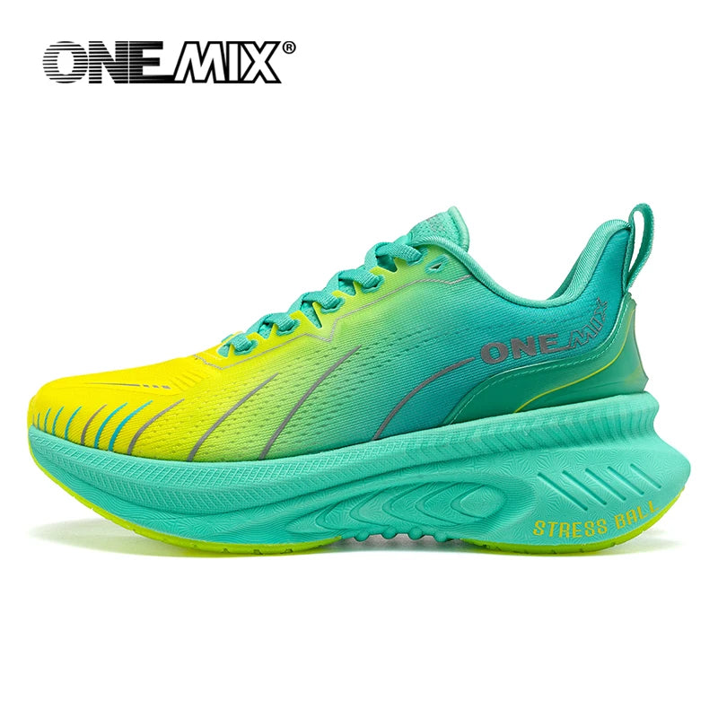 👟 ONEMIX White Road Running Shoes – Air Cushion Comfort & Performance