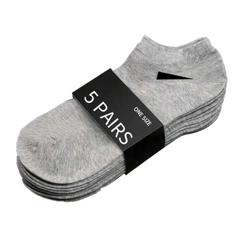 Unisex Casual Plain Color Boat Socks – Breathable, Sweat-Absorbing Comfort All Day