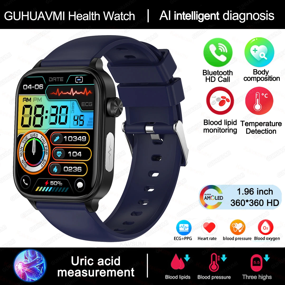 2025 ECG+PPG Smartwatch