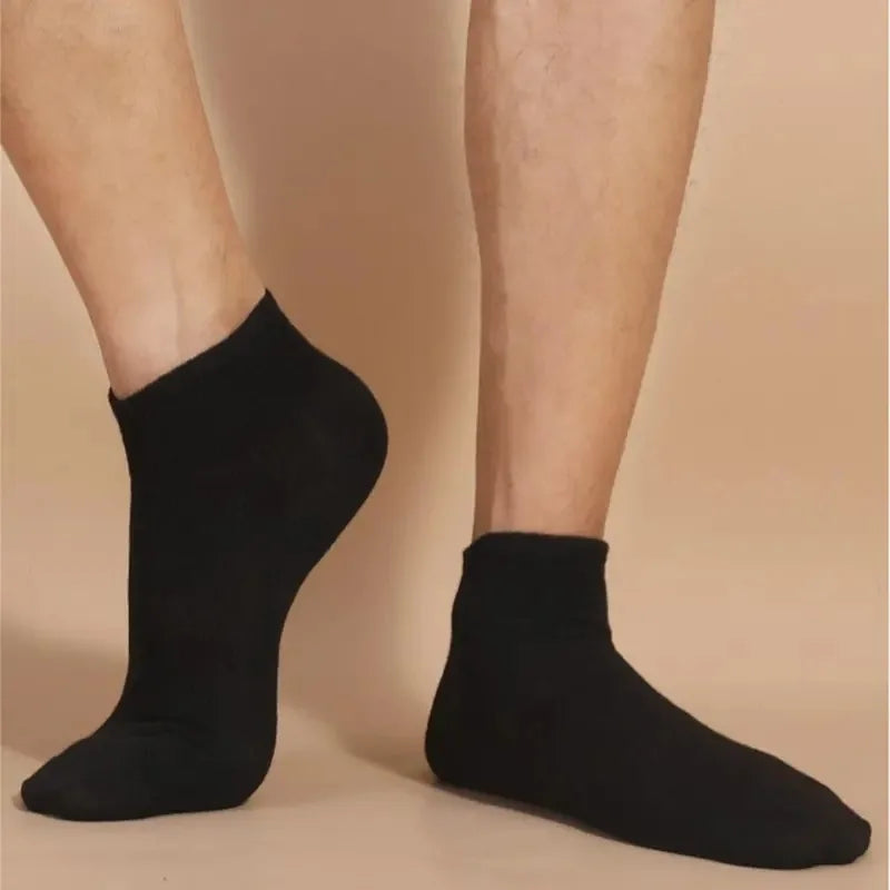 Unisex Casual Plain Color Boat Socks – Breathable, Sweat-Absorbing Comfort All Day