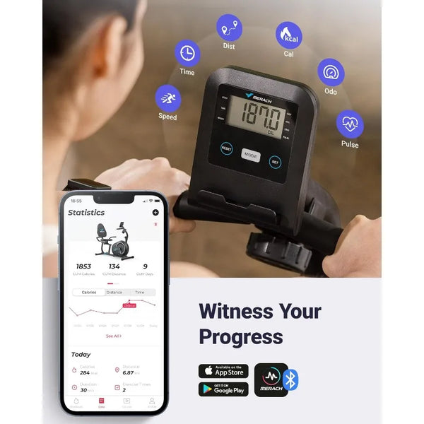 Recumbent Exercise Bike with Smart Bluetooth