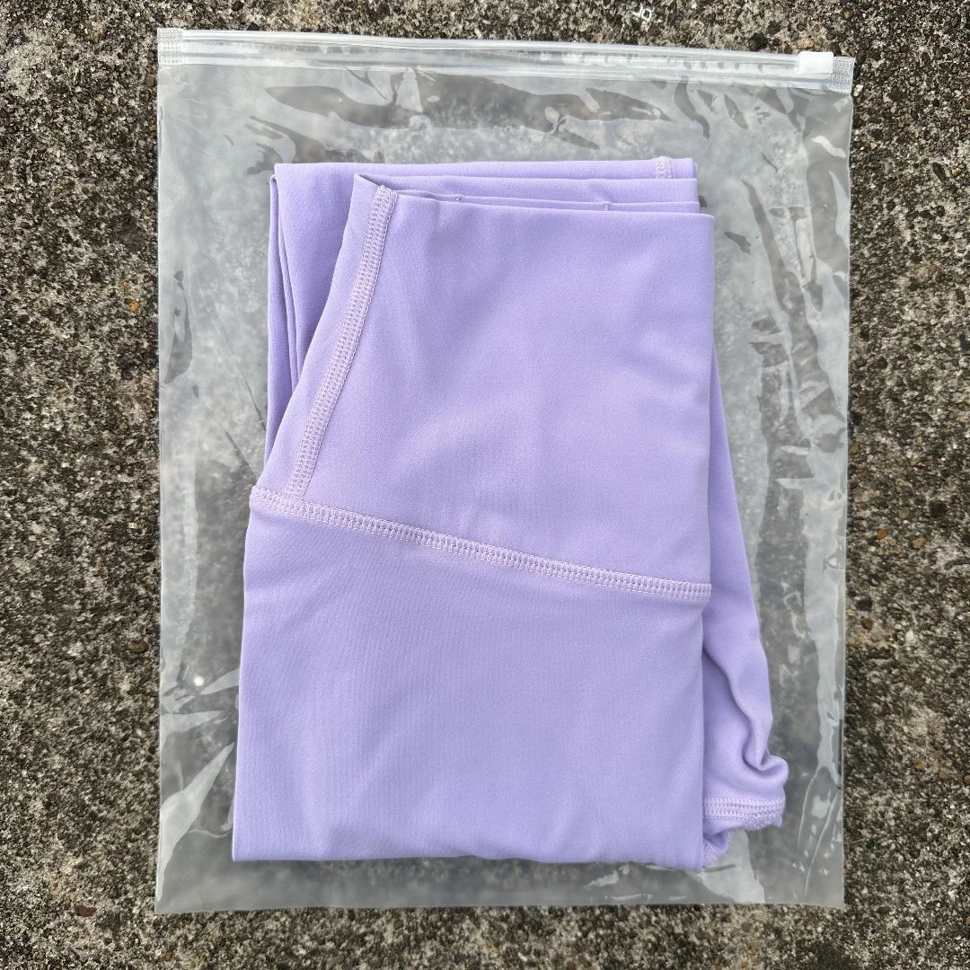 🧘 Solid Color High Waist Yoga Leggings with Back Waist Pocket