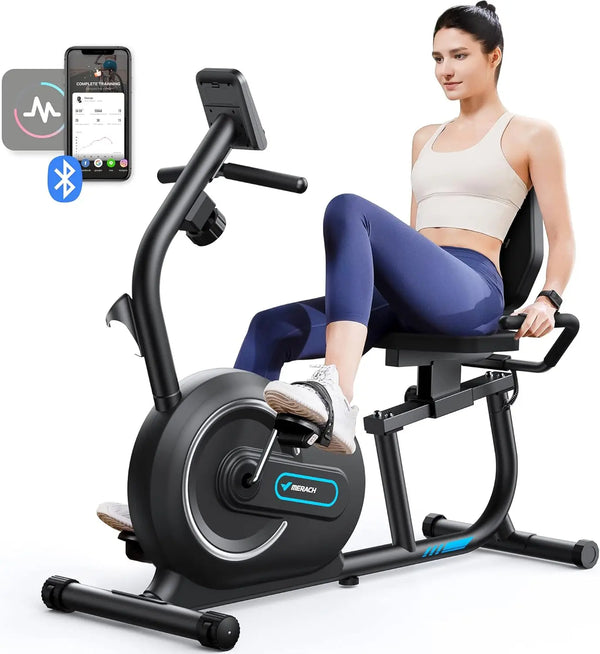 MERACH Recumbent Exercise Bike with Smart Bluetooth & App