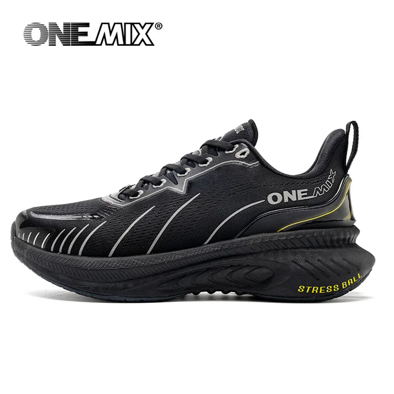 👟 ONEMIX White Road Running Shoes – Air Cushion Comfort & Performance